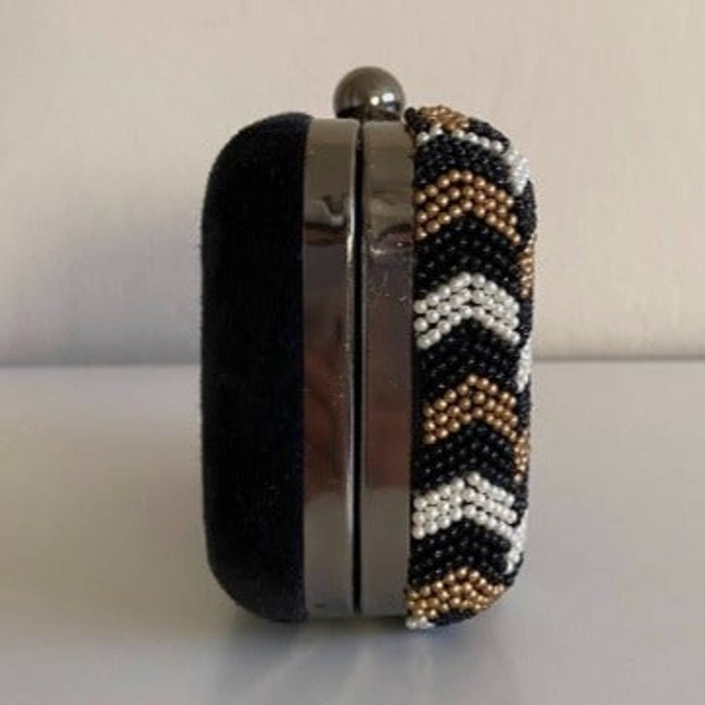 World Market Handmade Beaded Structured Clutch Bag - Picture 2 of 5